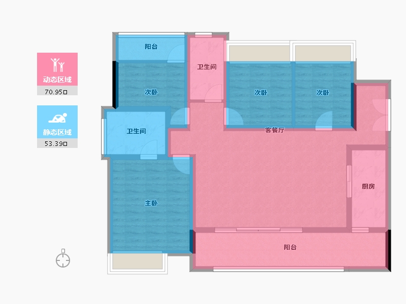 四川省-成都市-朗基紫境东来-110.50-户型库-动静分区