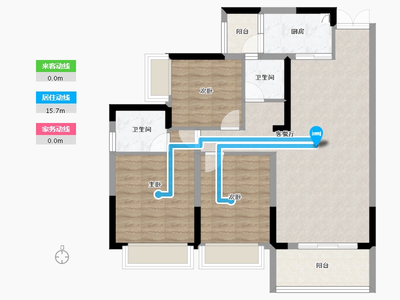 广西壮族自治区-南宁市-路桥融创茂-86.02-户型库-动静线