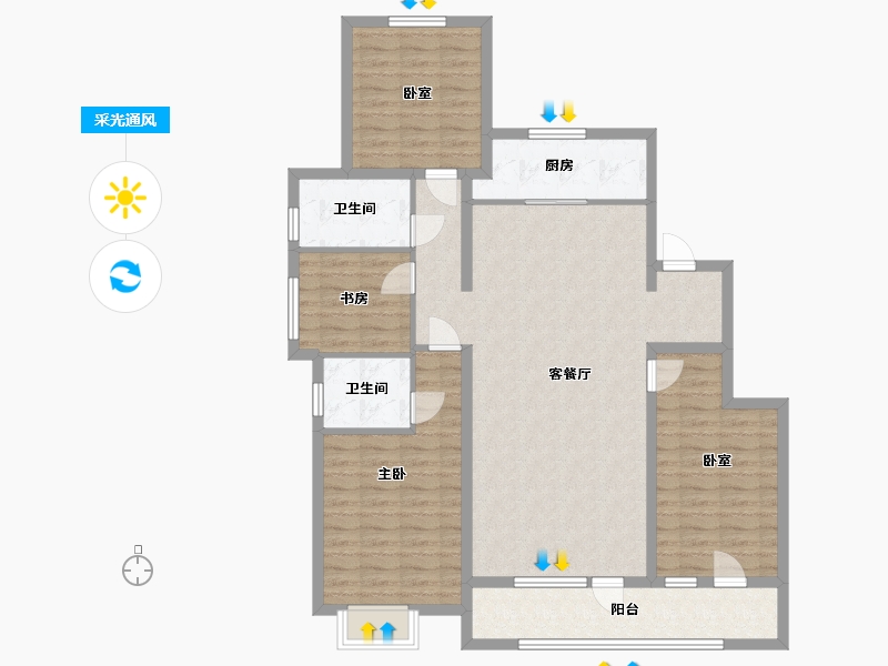 河北省-邢台市-皓顺茂-130.00-户型库-采光通风