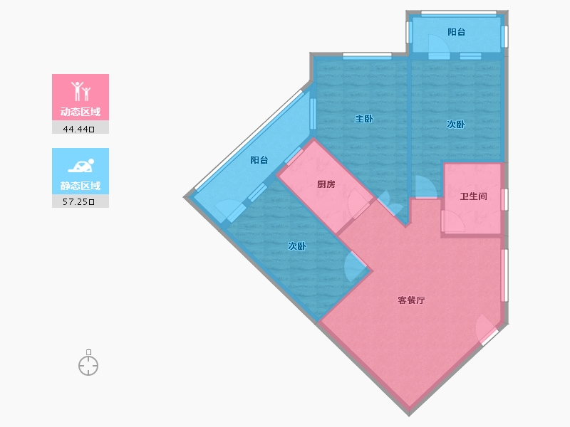 广东省-广州市-南箕花苑-91.06-户型库-动静分区