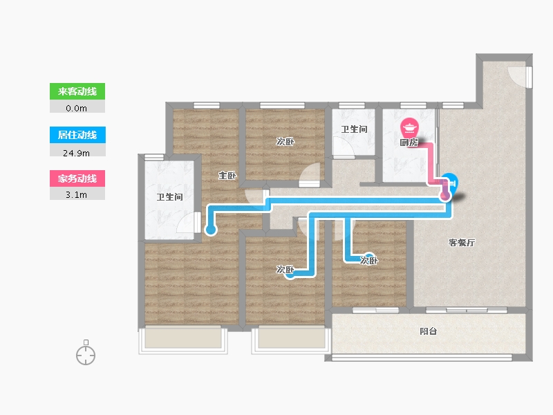 江苏省-南京市-中铁龙湖宸阅府-112.72-户型库-动静线