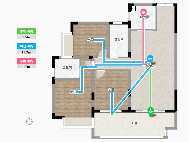 海南省-海口市-海德豪庭-101.00-户型库-动静线