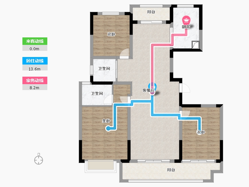 安徽省-滁州市-银康健康城栖园-122.00-户型库-动静线