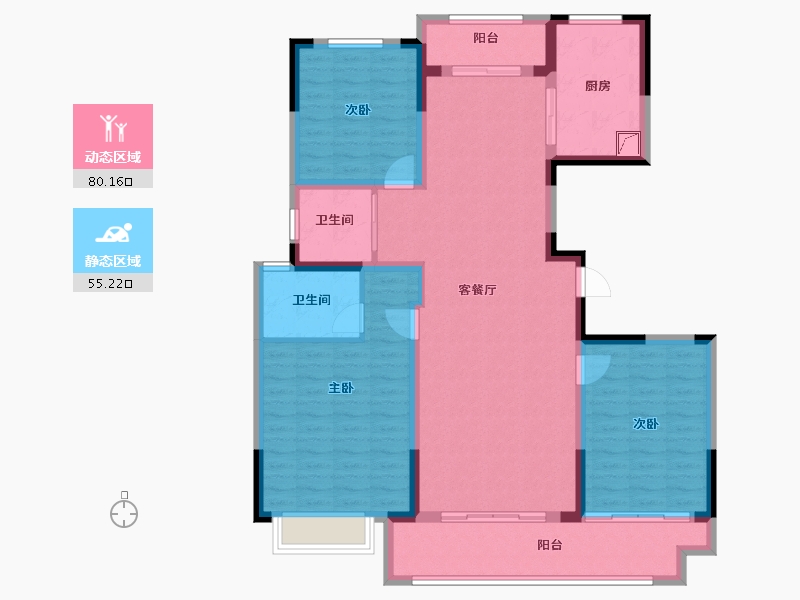 安徽省-滁州市-银康健康城栖园-122.00-户型库-动静分区