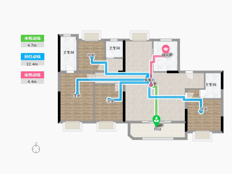 上海-上海市-中建玖海云天-127.96-户型库-动静线