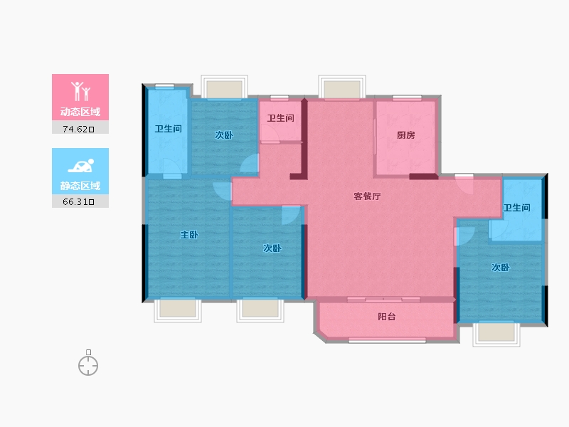 上海-上海市-中建玖海云天-127.96-户型库-动静分区