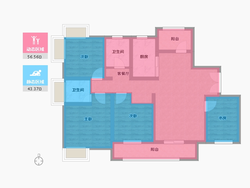 上海-上海市-凤凰城-87.01-户型库-动静分区