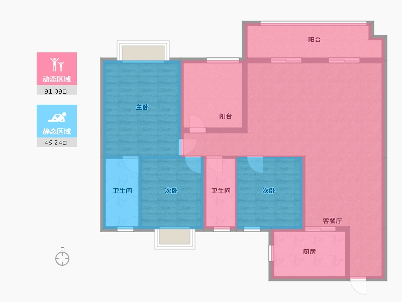 湖南省-长沙市-中建钰和城-150.00-户型库-动静分区