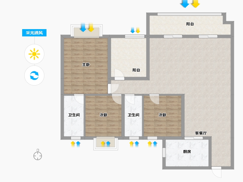 湖南省-长沙市-中建钰和城-150.00-户型库-采光通风