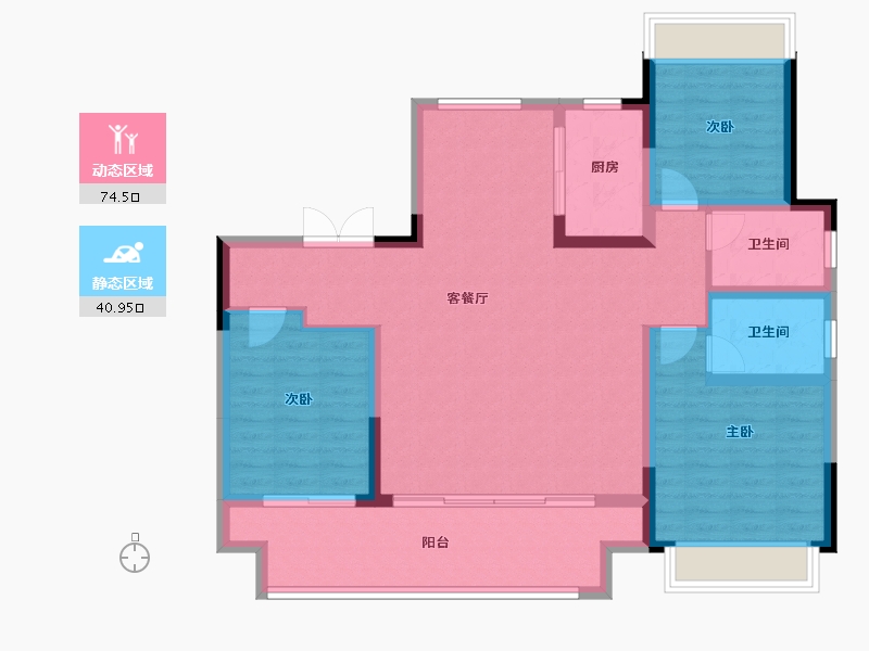 河南省-驻马店市-建业云筑-104.00-户型库-动静分区