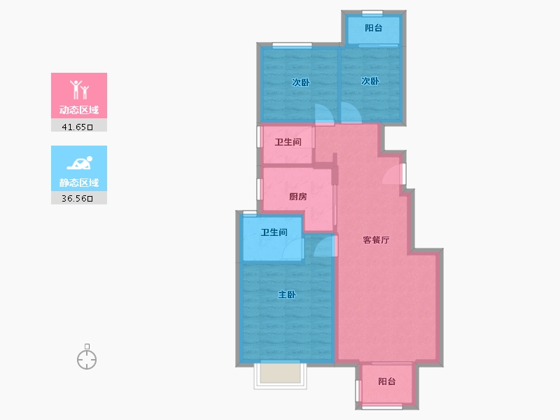 山西省-太原市-金地都会名悦-80.00-户型库-动静分区