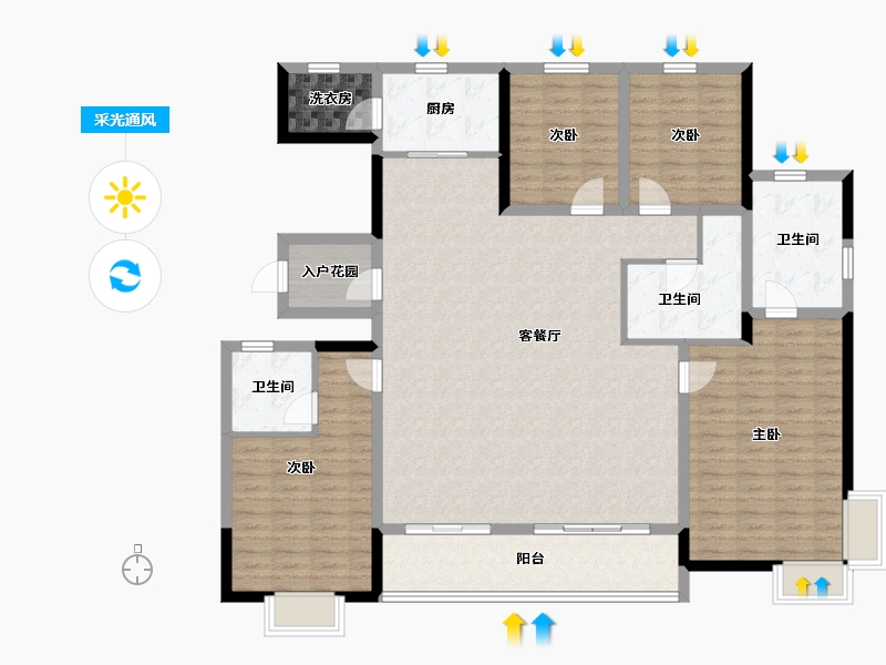 山西省-晋城市-丹河桃李-155.00-户型库-采光通风