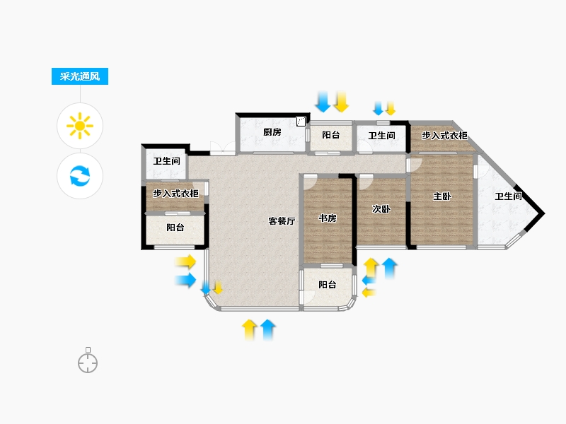 广东省-广州市-广州滨江上都-148.41-户型库-采光通风