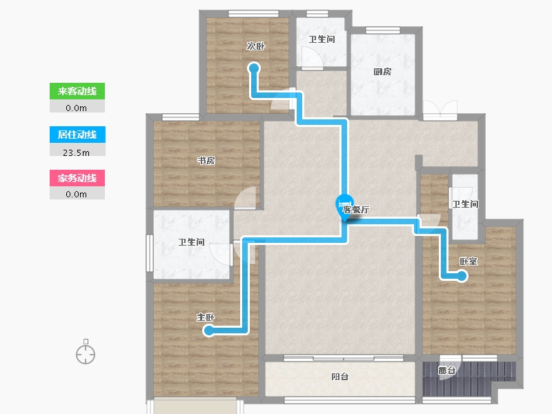 河北省-张家口市-宣府第一城隍宸-140.24-户型库-动静线