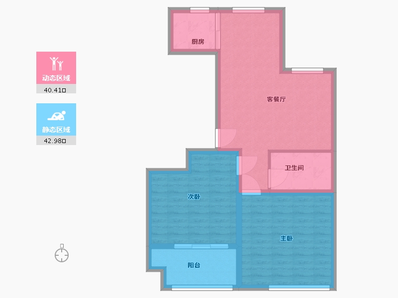 山东省-聊城市-柳景佳苑-75.00-户型库-动静分区