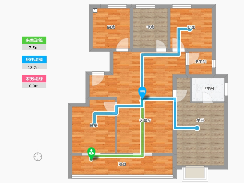 浙江省-绍兴市-江山和悦府-94.40-户型库-动静线