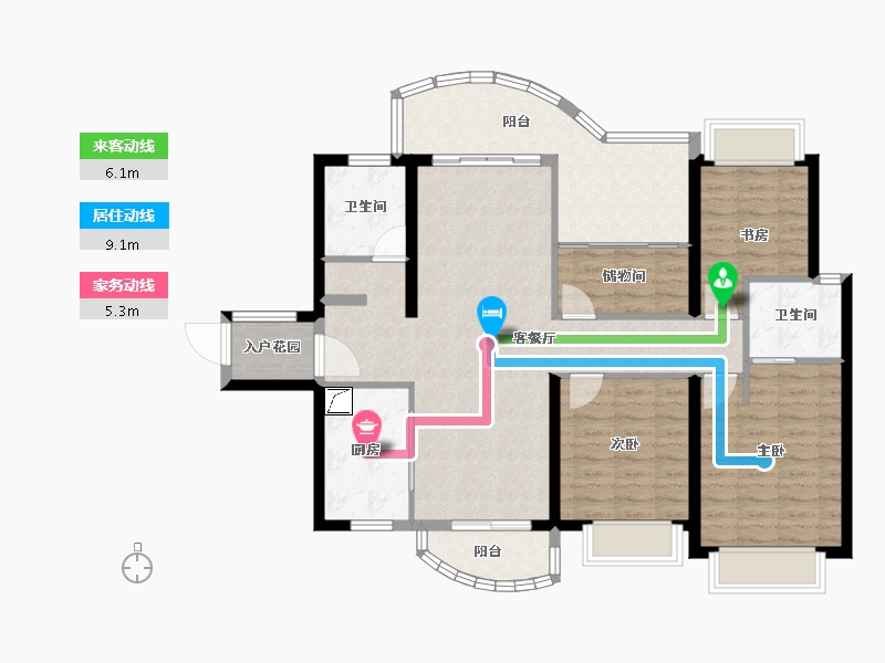 广东省-广州市-广州滨江上都-108.53-户型库-动静线