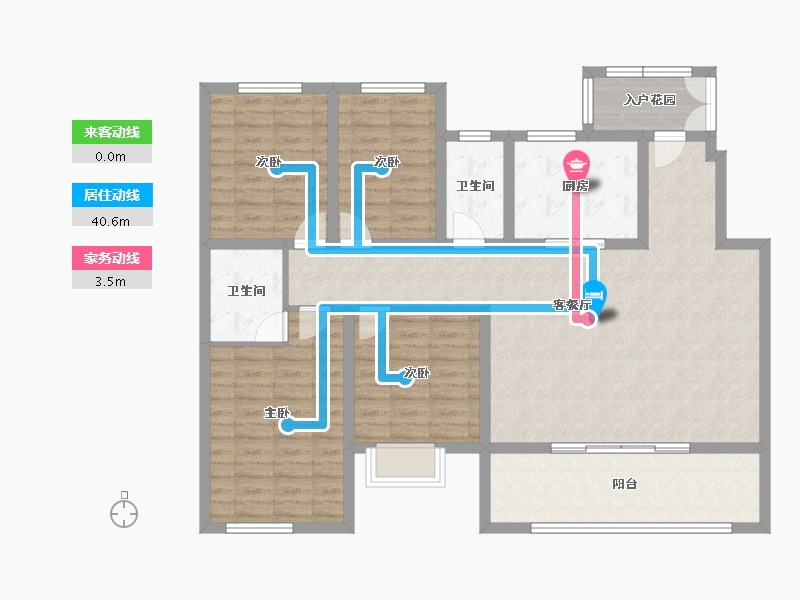 重庆-重庆市-首创禧瑞礼-124.79-户型库-动静线