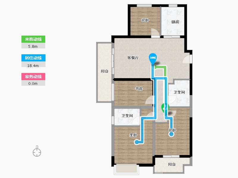 山西省-吕梁市-学府壹號-114.40-户型库-动静线