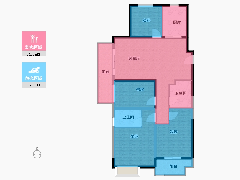 山西省-吕梁市-学府壹號-114.40-户型库-动静分区