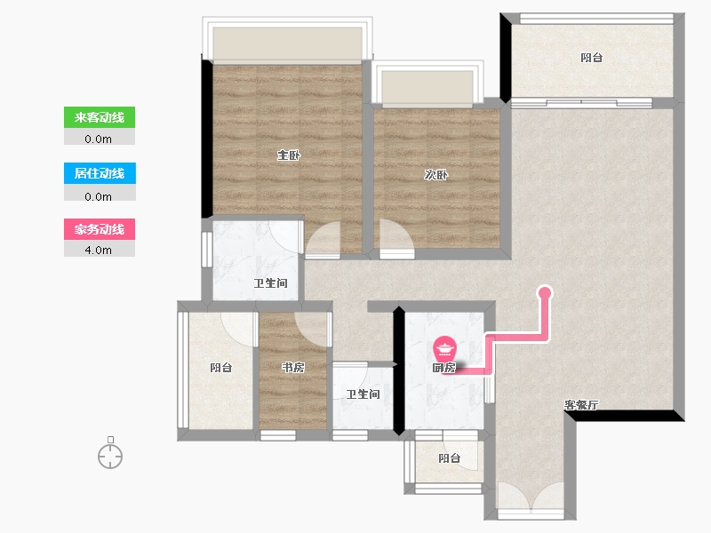 四川省-成都市-朗基紫境东来-84.90-户型库-动静线