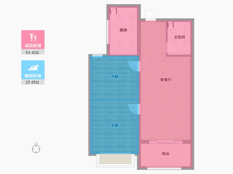 山东省-济南市-三庆明湖里-68.00-户型库-动静分区