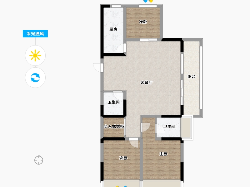 山东省-德州市-新河花园-98.00-户型库-采光通风