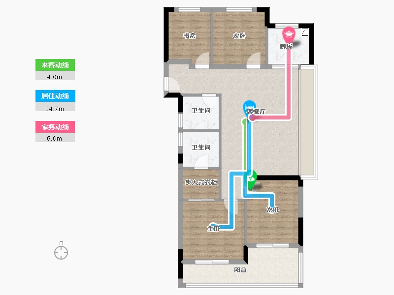 浙江省-杭州市-滨江兴耀湖悦岚湾-96.63-户型库-动静线