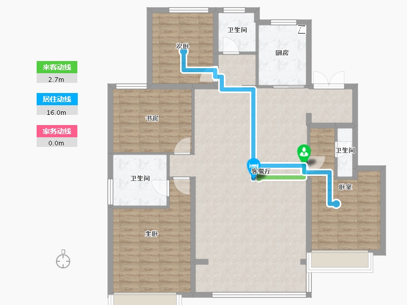 河北省-张家口市-宣府第一城隍宸-134.33-户型库-动静线