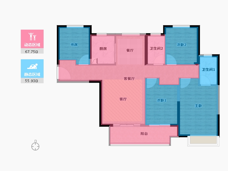 江苏省-徐州市-东湖上璟-112.01-户型库-动静分区