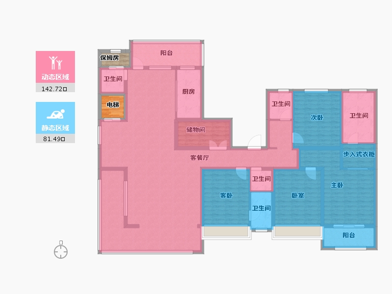 河北省-张家口市-宣府第一城隍宸-206.10-户型库-动静分区