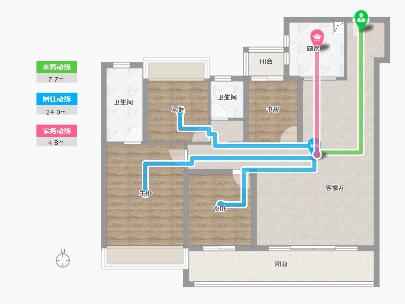 江苏省-苏州市-MOC芯城汇-114.41-户型库-动静线