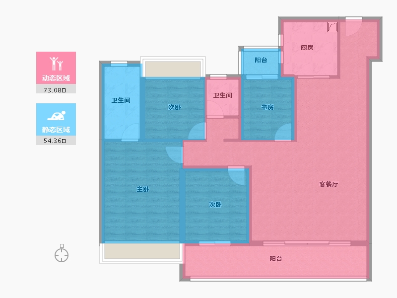 江苏省-苏州市-MOC芯城汇-114.41-户型库-动静分区