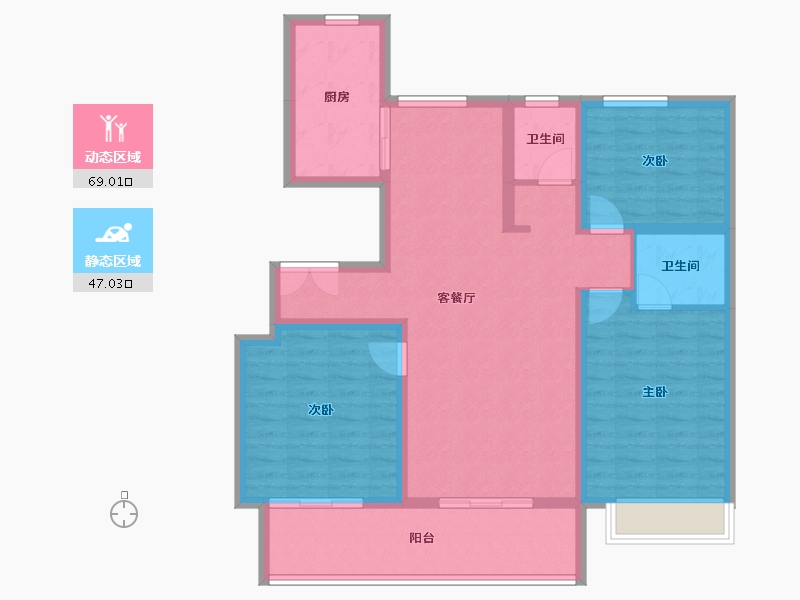 河北省-廊坊市-书香雅苑-104.07-户型库-动静分区