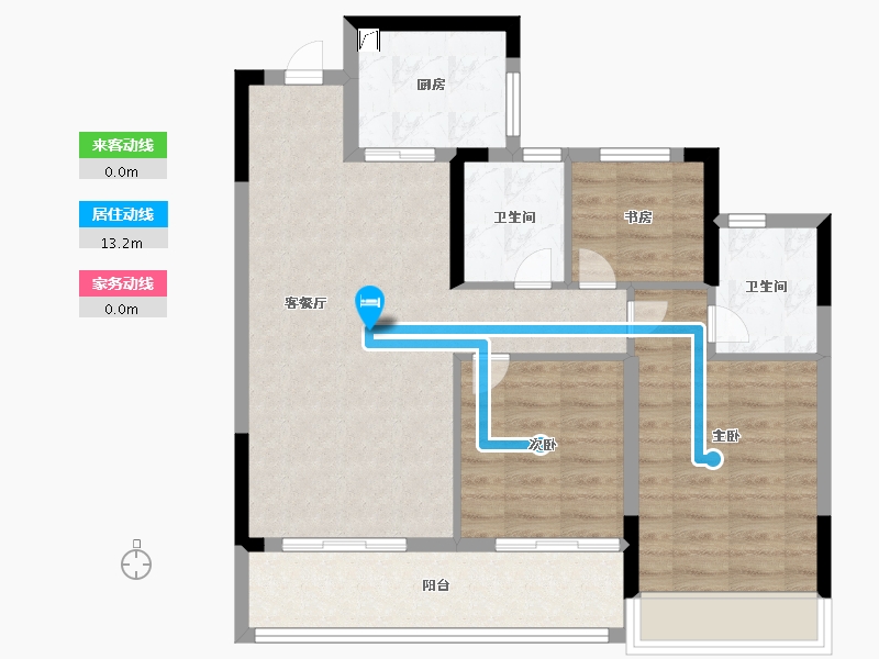 浙江省-杭州市-沥瑞府-79.99-户型库-动静线