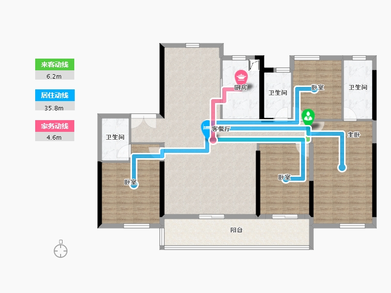 福建省-福州市-建发玺云-143.20-户型库-动静线