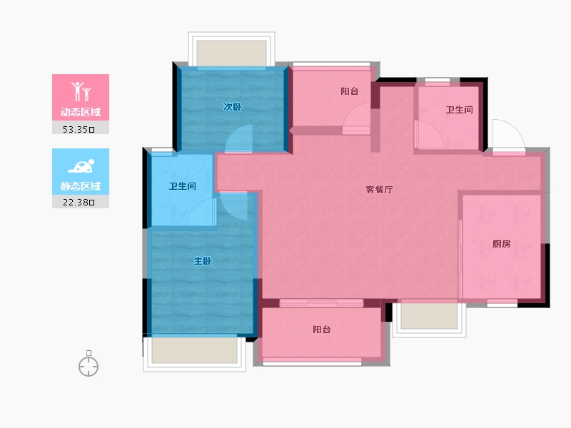 广东省-广州市-金地云上-67.47-户型库-动静分区