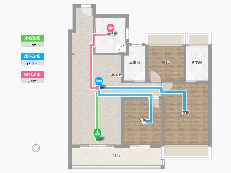 江苏省-苏州市-MOC芯城汇-92.00-户型库-动静线