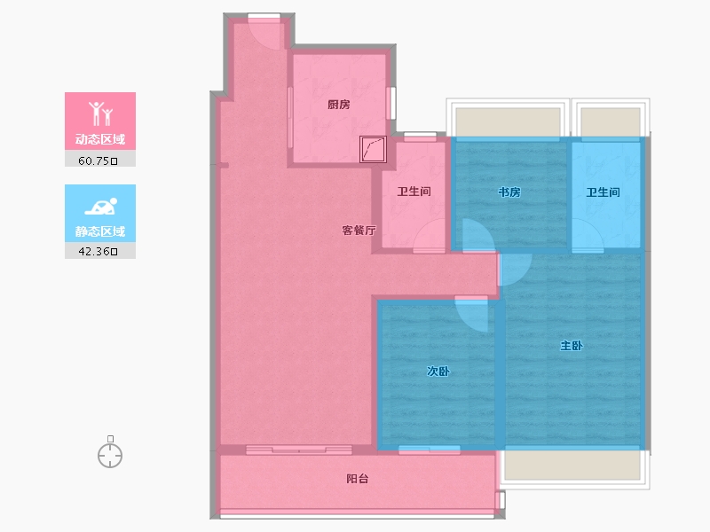 江苏省-苏州市-MOC芯城汇-92.00-户型库-动静分区