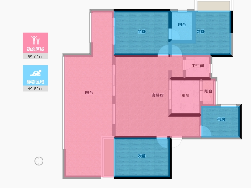 云南省-昆明市-安宁吾悦广场-120.53-户型库-动静分区