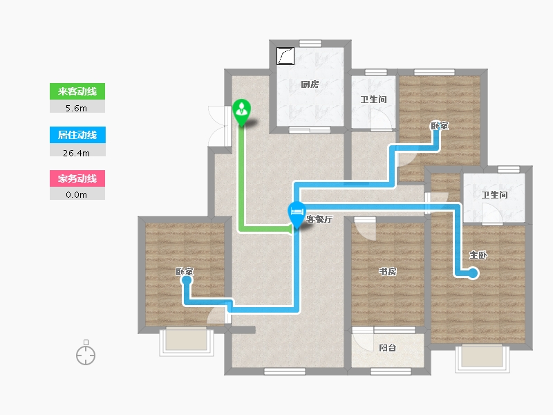 河北省-石家庄市-旭辉滨河江来原旭辉公元-113.40-户型库-动静线