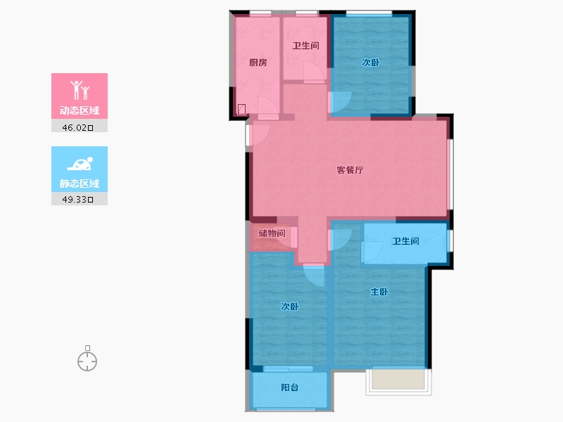 山西省-太原市-棠悦-113.70-户型库-动静分区