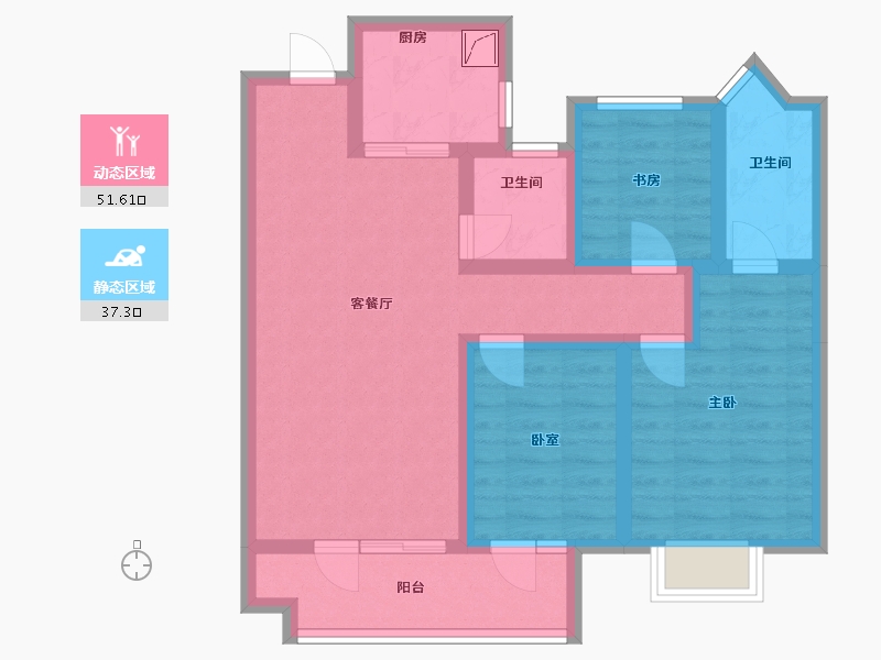 河北省-石家庄市-东胜未来云-77.61-户型库-动静分区