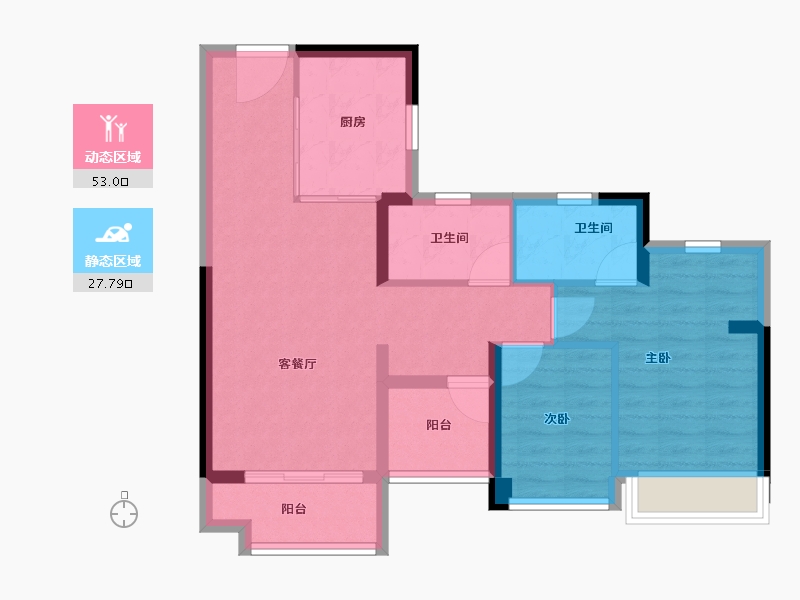 广东省-广州市-金地云上-71.91-户型库-动静分区