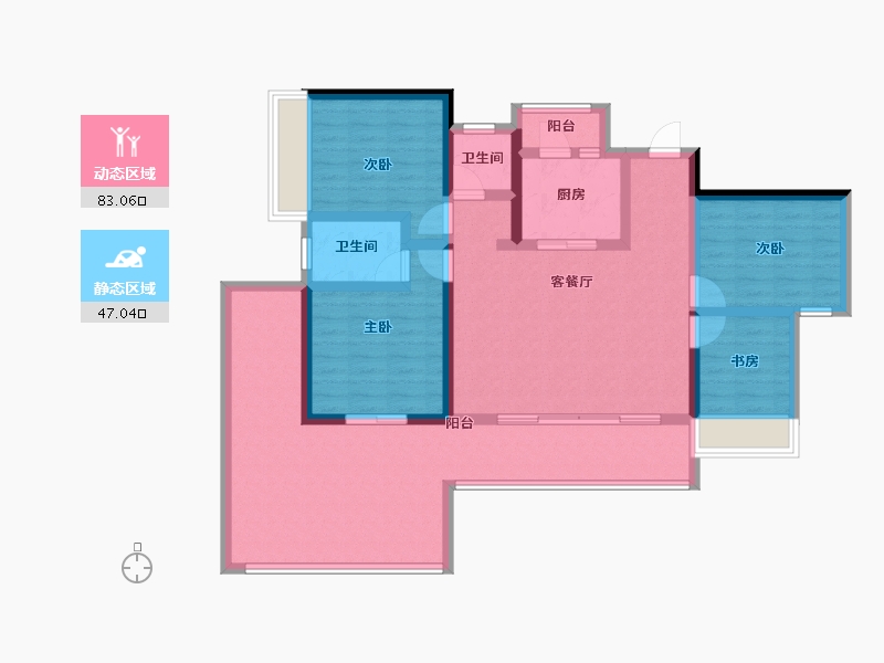 云南省-昆明市-安宁吾悦广场-115.53-户型库-动静分区