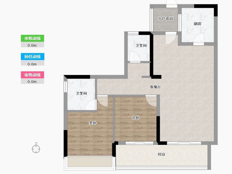 贵州省-六盘水市-新城凤凰臺-85.96-户型库-动静线