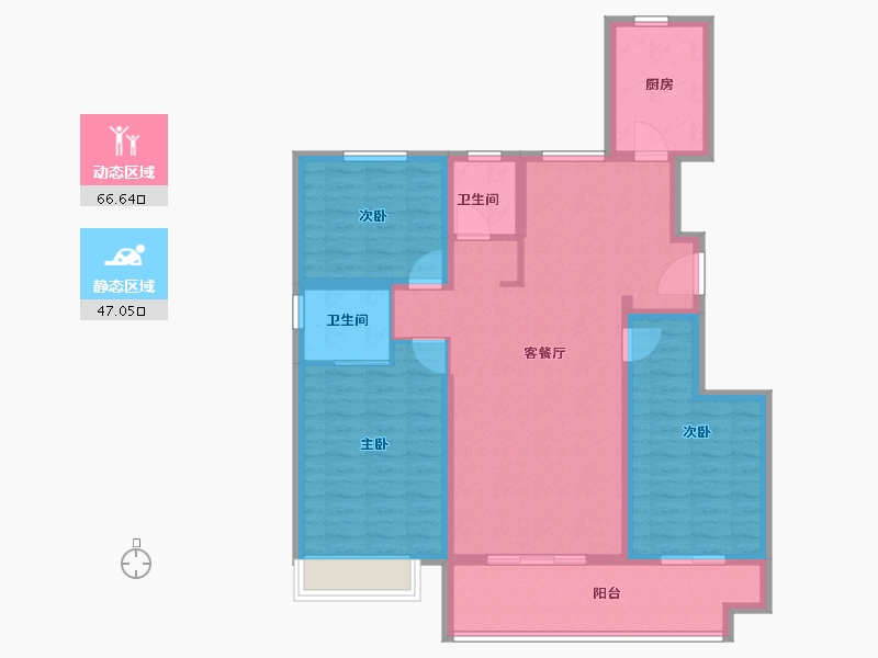 河北省-廊坊市-书香雅苑-101.72-户型库-动静分区