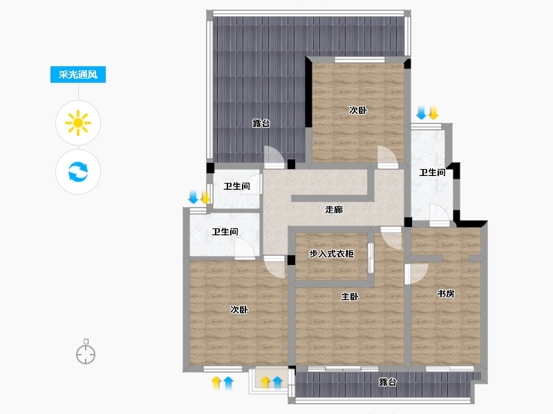 贵州省-黔西南布依族苗族自治州-梧桐郡-180.52-户型库-采光通风