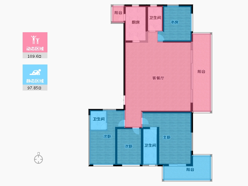 江苏省-苏州市-览月阁-188.00-户型库-动静分区