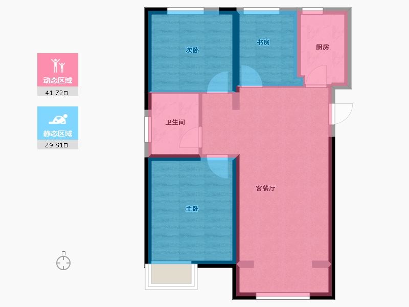 河北省-廊坊市-天佑家园-63.51-户型库-动静分区